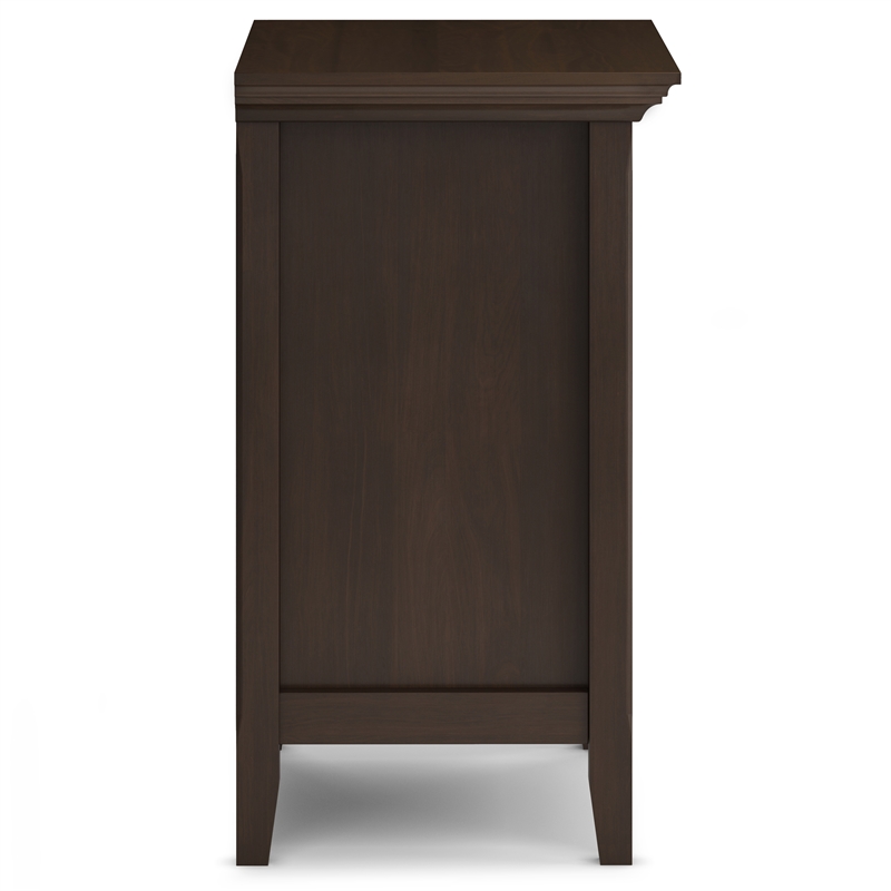 Pemberly Row Transitional Solid Wood Bedside Table in Natural Aged Brown