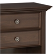 Pemberly Row Transitional Solid Wood Bedside Table in Natural Aged Brown