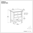 Pemberly Row Transitional Solid Wood Bedside Table in Natural Aged Brown