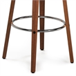 Pemberly Row Vegan Faux Leather Swivel Bar Stool Set of 2 in Cream
