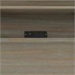 Pemberly Row Solid Wood Industrial Flip-Up Desk in Distressed Gray