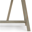 Pemberly Row Solid Wood Industrial Flip-Up Desk in Distressed Gray