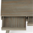Pemberly Row Solid Wood Industrial Flip-Up Desk in Distressed Gray