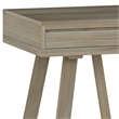 Pemberly Row Solid Wood Industrial Flip-Up Desk in Distressed Gray