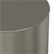 Pemberly Row Metal Cylinder Accent Table in Ombre Black and Silver