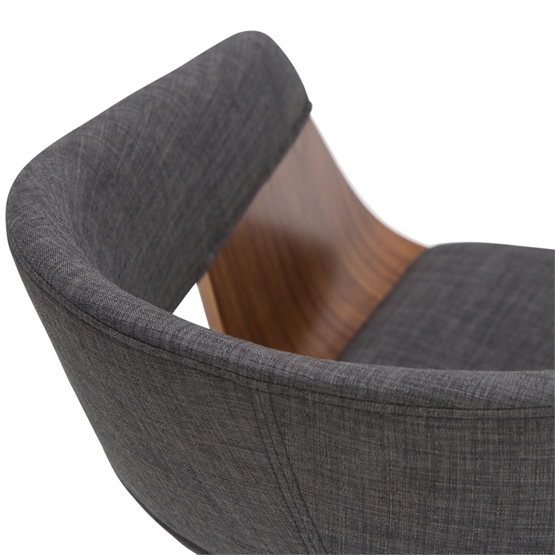 Pemberly Row 7 Pc Charcoal Dining Set with 66 in Java Brown Table