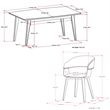 Pemberly Row 7 Pc Charcoal Dining Set with 66 in Java Brown Table