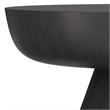 Pemberly Row Round Pedestal Coffee Table in Black Nickel Aluminum