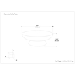 Pemberly Row Round Pedestal Coffee Table in Black Nickel Aluminum