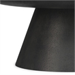 Pemberly Row Round Pedestal Coffee Table in Black Nickel Aluminum
