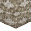 Pemberly Row Handwoven Cotton & Jute Pouf in Natural and White