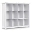 Pemberly Row 48 in x 57 in Solid Wood 12 Cube Storage Unit in White