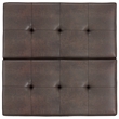 Pemberly Row 36 in Lift Top Coffee Table Ottoman in Brown Faux Leather