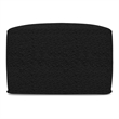 Pemberly Row 24 in Wide Black Boucle Square Pouf Ottoman