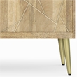 Pemberly Row 60 in Wide Mango Wood TV Stand with Brass Inlay in Natural