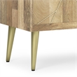 Pemberly Row 60 in Wide Mango Wood TV Stand with Brass Inlay in Natural