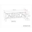 Pemberly Row 60 in Wide Mango Wood TV Stand with Brass Inlay in Natural