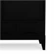 Pemberly Row Modern Hardwood Storage Cabinet with Sliding Doors in Black