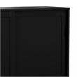 Pemberly Row Modern Hardwood Storage Cabinet with Sliding Doors in Black