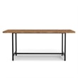Pemberly Row Campbell 72 x 36 Wood Dining Table Burnt Wax & Industrial Style