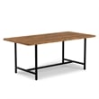Pemberly Row Campbell 72 x 36 Wood Dining Table Burnt Wax & Industrial Style