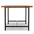 Pemberly Row Campbell 72 x 36 Wood Dining Table Burnt Wax & Industrial Style