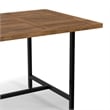 Pemberly Row Campbell 72 x 36 Wood Dining Table Burnt Wax & Industrial Style