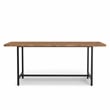 Pemberly Row Campbell 72 x 36 Wood Dining Table Burnt Wax & Industrial Style