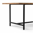 Pemberly Row Campbell 72 x 36 Wood Dining Table Burnt Wax & Industrial Style