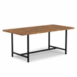 Pemberly Row Campbell 72 x 36 Wood Dining Table Burnt Wax & Industrial Style