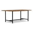 Pemberly Row Campbell 72 x 36 Wood Dining Table Burnt Wax & Industrial Style