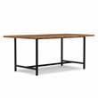Pemberly Row Campbell 72 x 36 Wood Dining Table Burnt Wax & Industrial Style