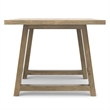 Pemberly Row Aeris 72 in Solid Mango Wood Farmhouse Dining Table in Grey Wash