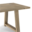 Pemberly Row Aeris 72 in Solid Mango Wood Farmhouse Dining Table in Grey Wash