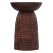 Pemberly Row Boyd 16 in Mango Wood Accent Table in Warm Dark Brown Finish
