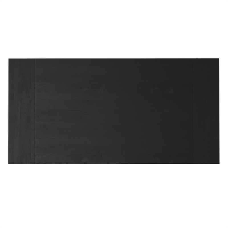 Pemberly Row 72 in Mango Wood Farmhouse Dining Table in Black Finish