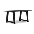 Pemberly Row 72 in Mango Wood Farmhouse Dining Table in Black Finish