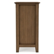Pemberly Row Burlington Solid Wood Low Storage Cabinet in Aged Brown