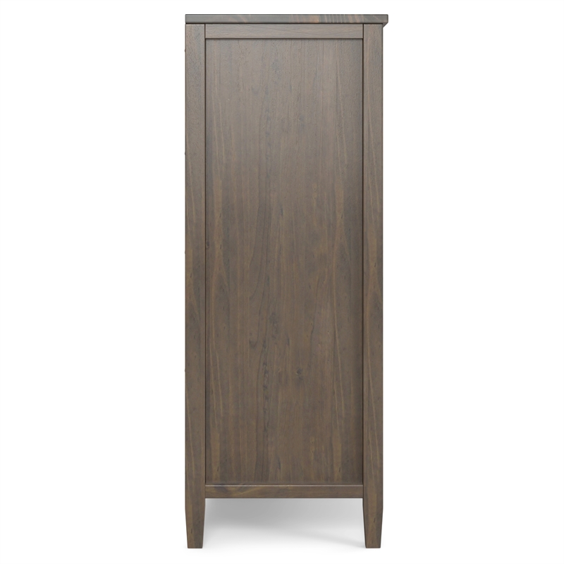 Pemberly Row 39 in Smoky Brown Solid Wood Storage Cabinet with Doors