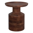 Pemberly Row 16 in Wide Mango Wood Accent Table in Dark Brown Finish