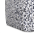 Pemberly Row 18 in Wide Boho Square Pouf in Denim Melange Cotton