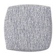 Pemberly Row 18 in Wide Boho Square Pouf in Denim Melange Cotton