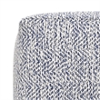 Pemberly Row 18 in Wide Boho Square Pouf in Denim Melange Cotton