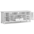 Pemberly Row Pine Wood Mission Style TV Stand & 2 Bookcases in White