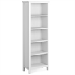 Pemberly Row Pine Wood Mission Style TV Stand & 2 Bookcases in White