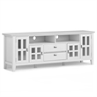 Pemberly Row Pine Wood Mission Style TV Stand & 2 Bookcases in White