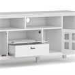 Pemberly Row Pine Wood Mission Style TV Stand & 2 Bookcases in White