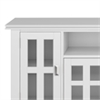 Pemberly Row Pine Wood Mission Style TV Stand & 2 Bookcases in White