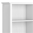 Pemberly Row Pine Wood Mission Style TV Stand & 2 Bookcases in White