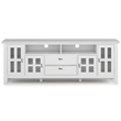 Pemberly Row Pine Wood Mission Style TV Stand & 2 Bookcases in White
